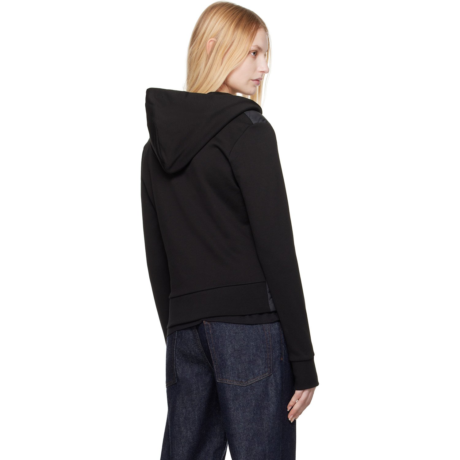  Moncler Black Zip Up Cardigan Down Jacket 