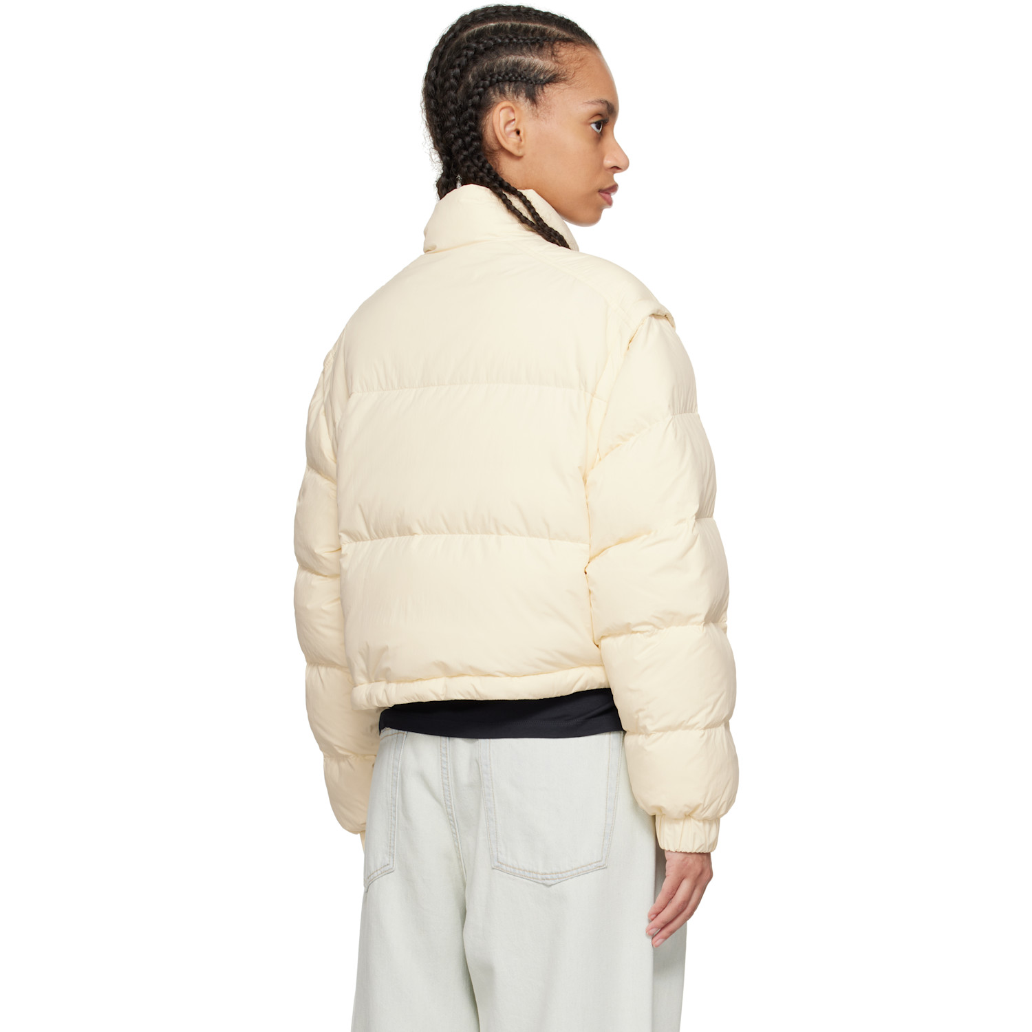  Moncler Off-white Selle 2-in-1 Short Down Jacket 