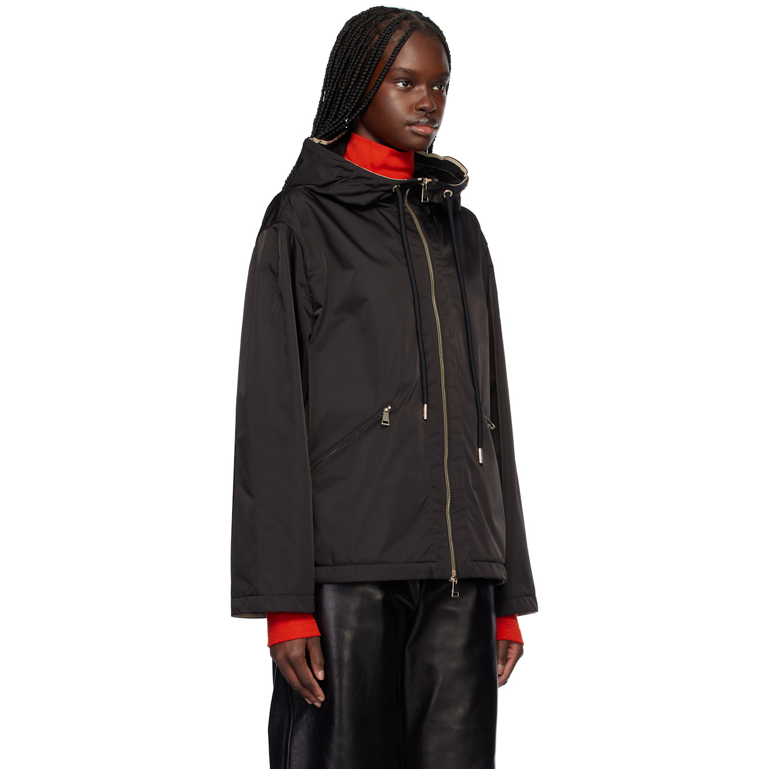  Moncler Black Cassiopea Hooded Jacket 