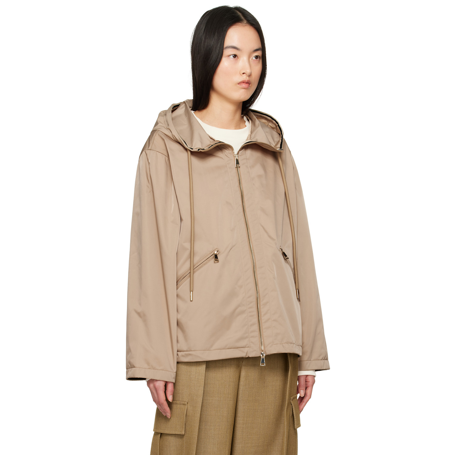  Moncler Beige Cassiopea Hooded Jacket 