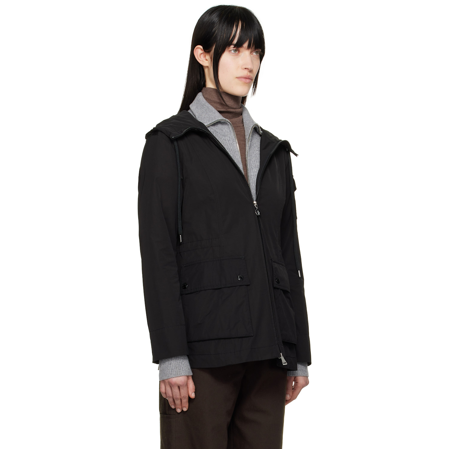 Moncler Black Leandro Hooded Jacket 