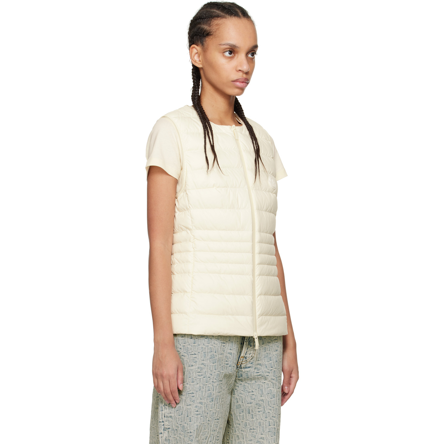  Moncler White Irigny Down Vest 