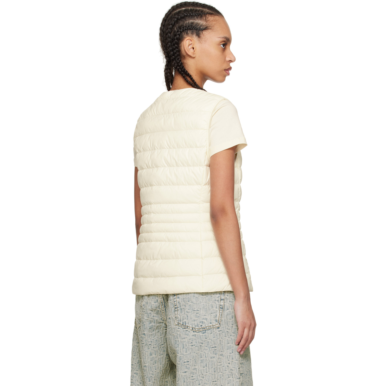  Moncler White Irigny Down Vest 