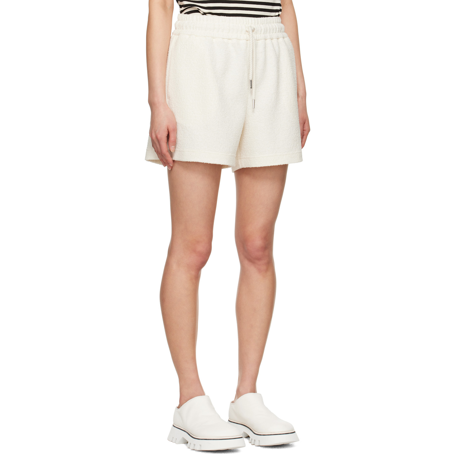  Moncler Off-white Drawstring Shorts 