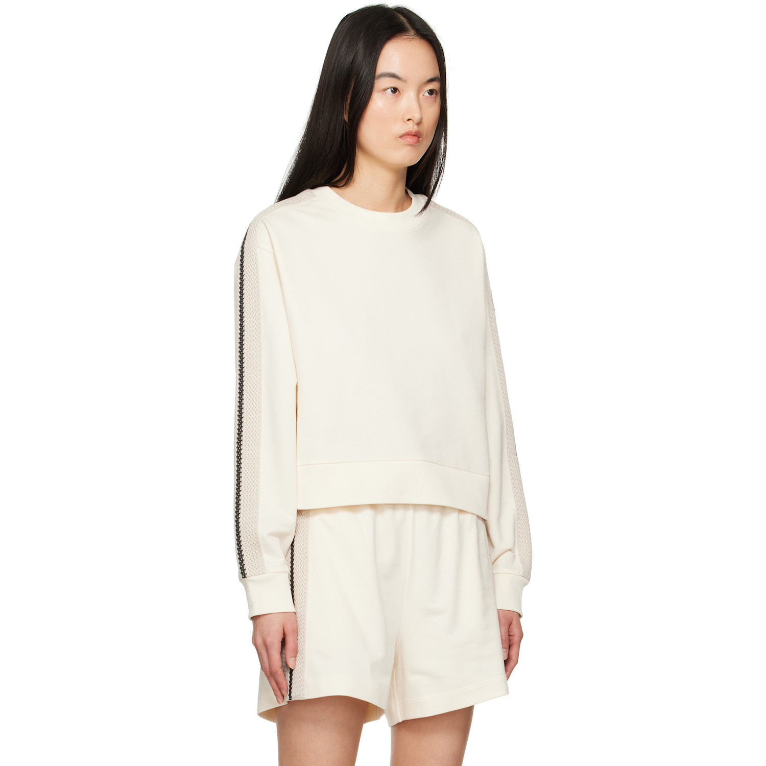  Moncler Off-white Striped Trim Sweatshirt 