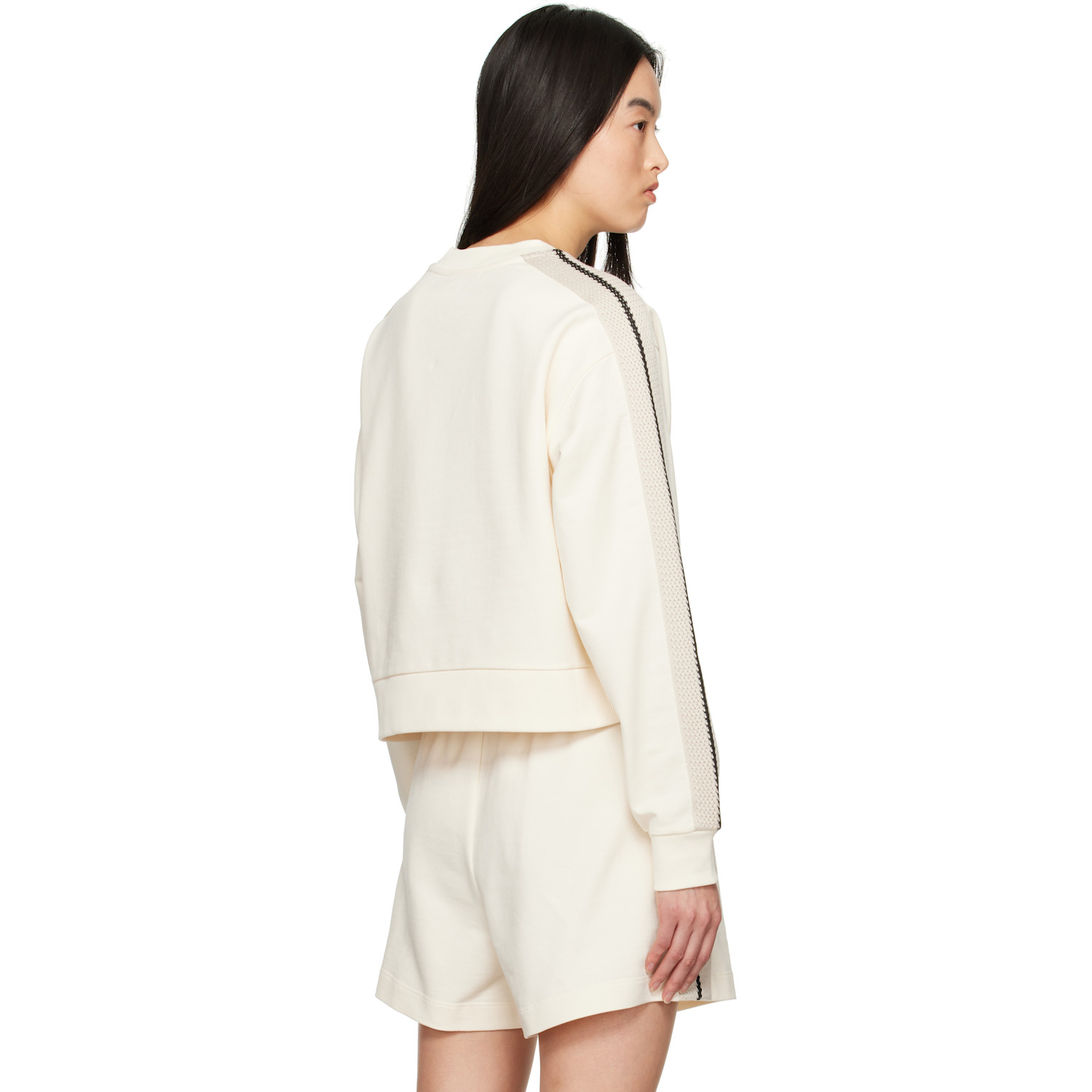  Moncler Off-white Striped Trim Sweatshirt 