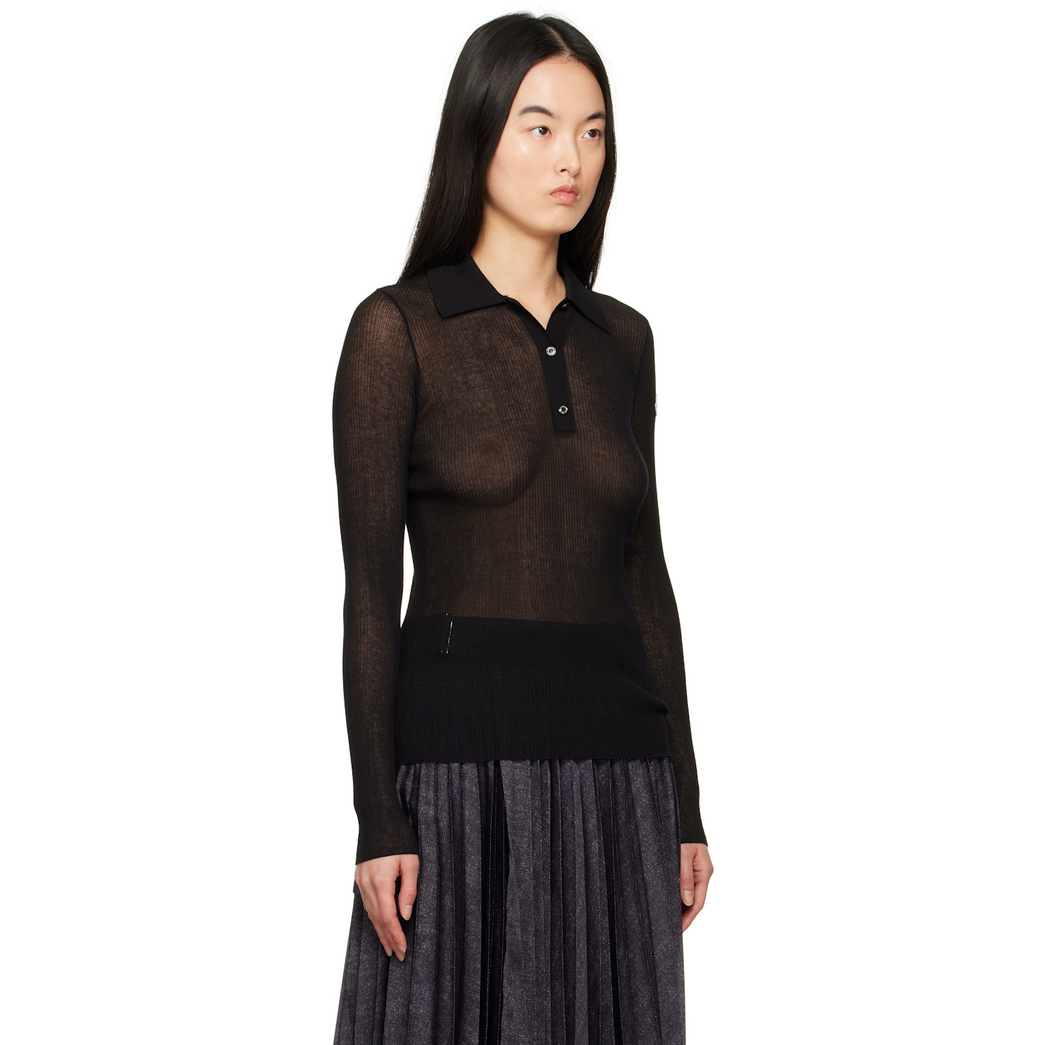  Moncler Black Ls Polo 