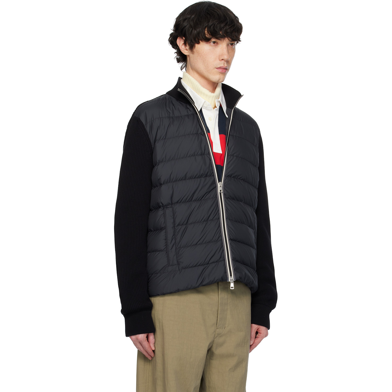  Moncler Black Padded Cotton Zip-up Down Jacket 