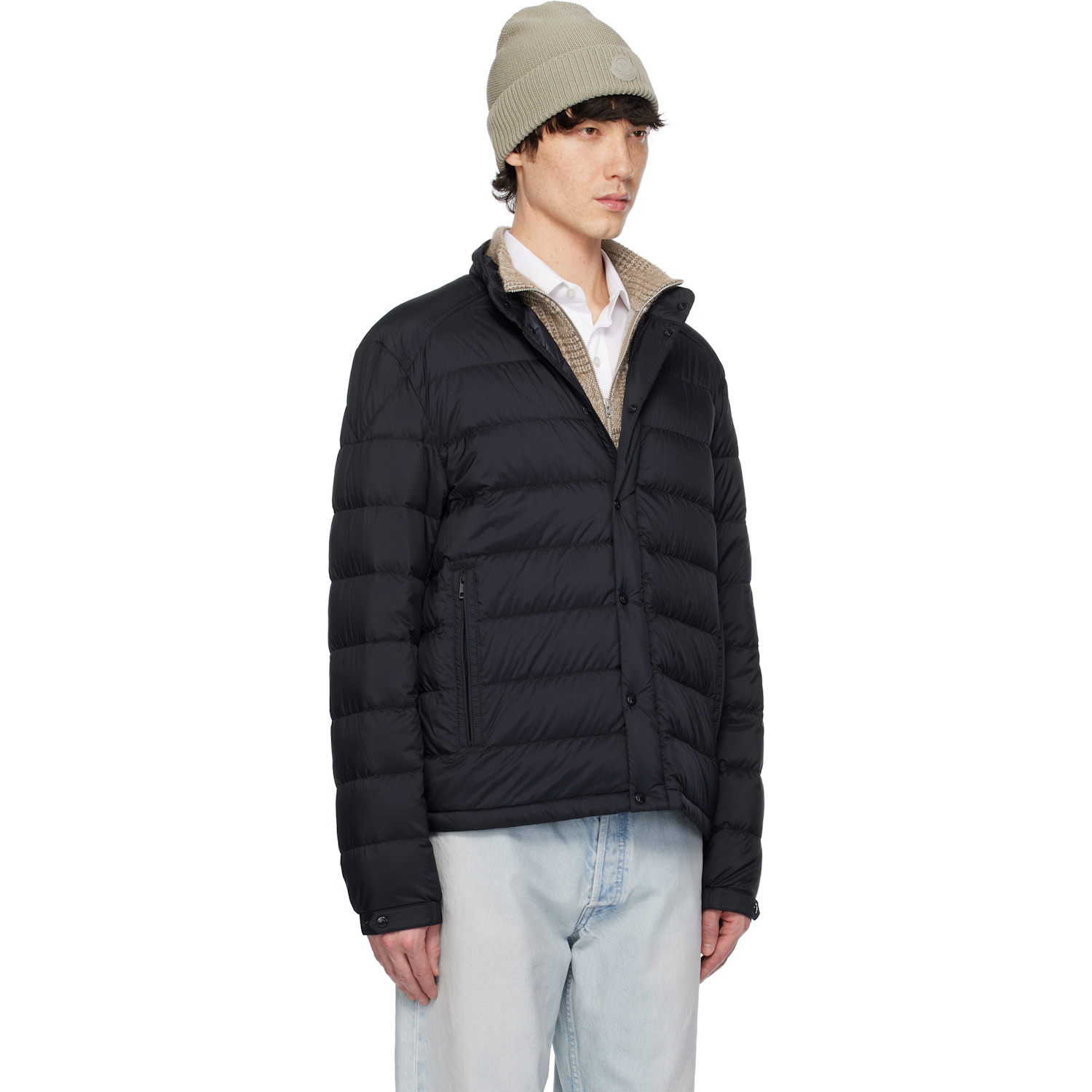  Moncler Navy Selves Short Down Jacket 