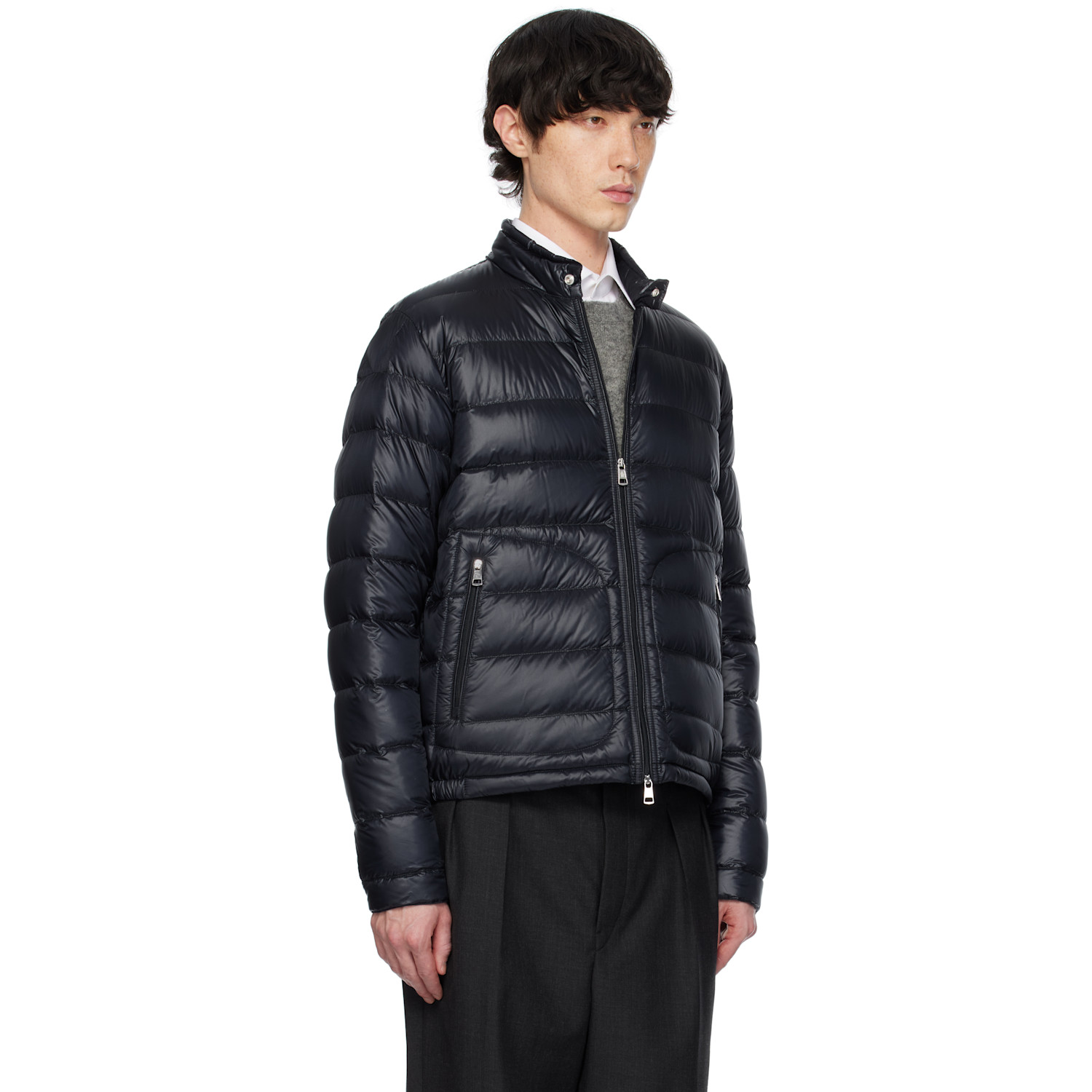  Moncler Navy Acorus Short Down Jacket 
