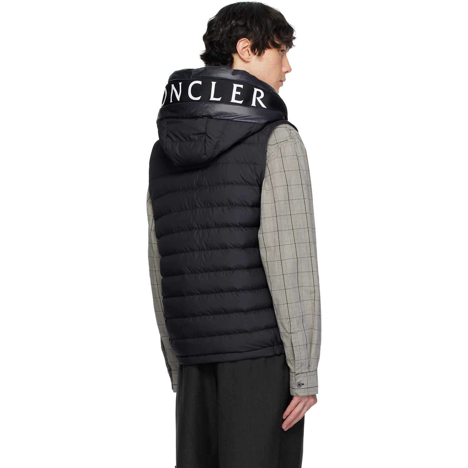  Moncler Navy Bourget Hooded Down Vest 