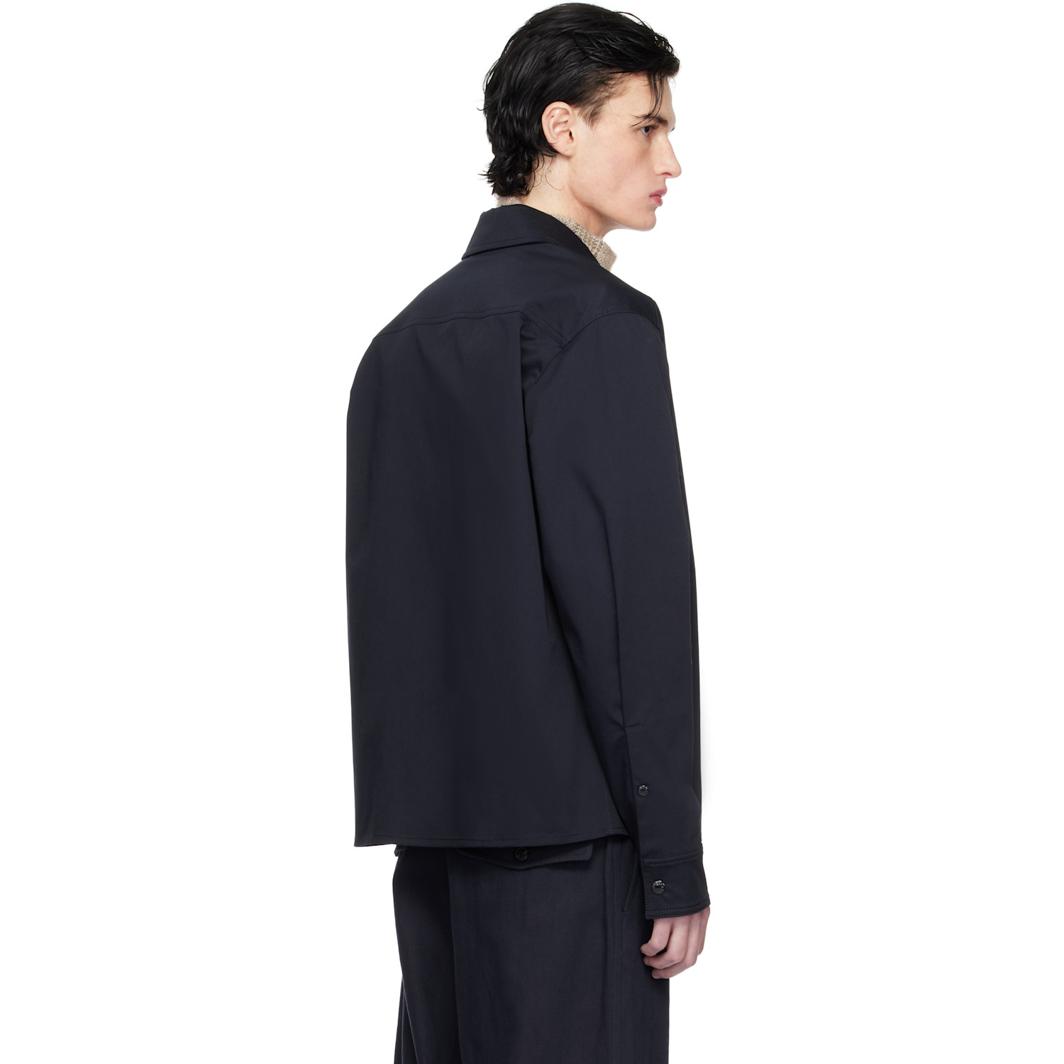  Moncler Navy Cotton Gabardine Zip-up Jacket 