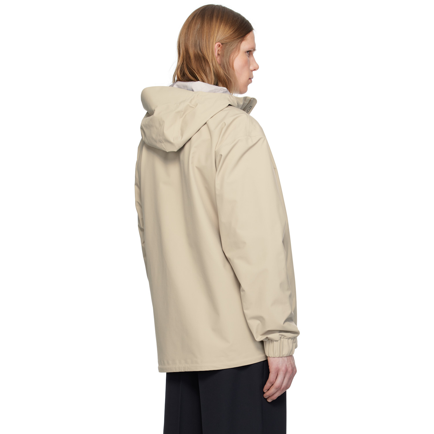  Moncler Beige Bise Hooded Rain Jacket 