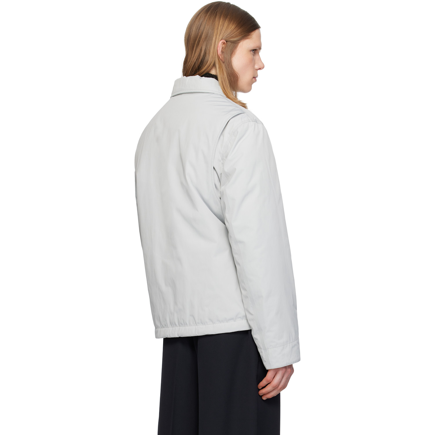  Moncler Gray Cidone Reversible Down Overshirt 