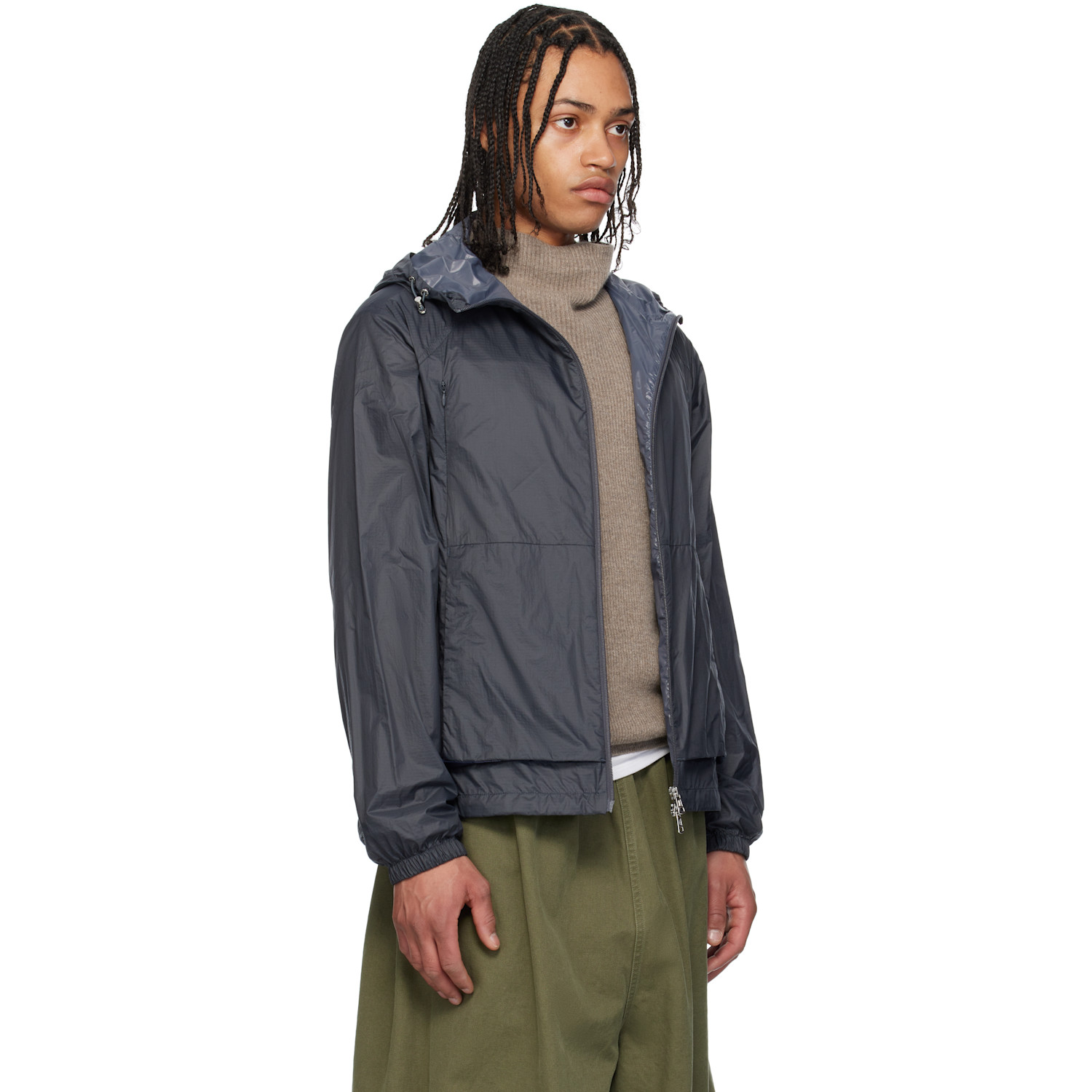  Moncler Gray Lamo Hooded Jacket 