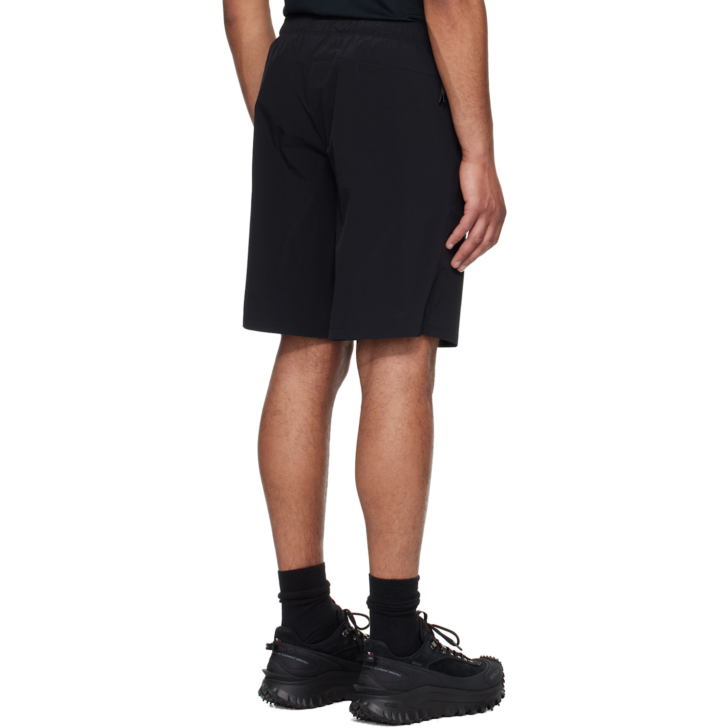  Moncler Black Logo Patch Shorts 
