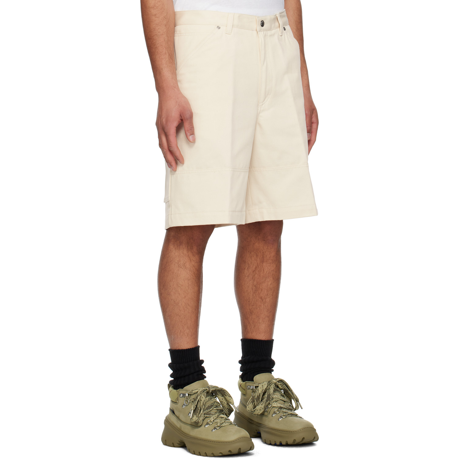  Moncler Off-white Cotton Bermuda Shorts 