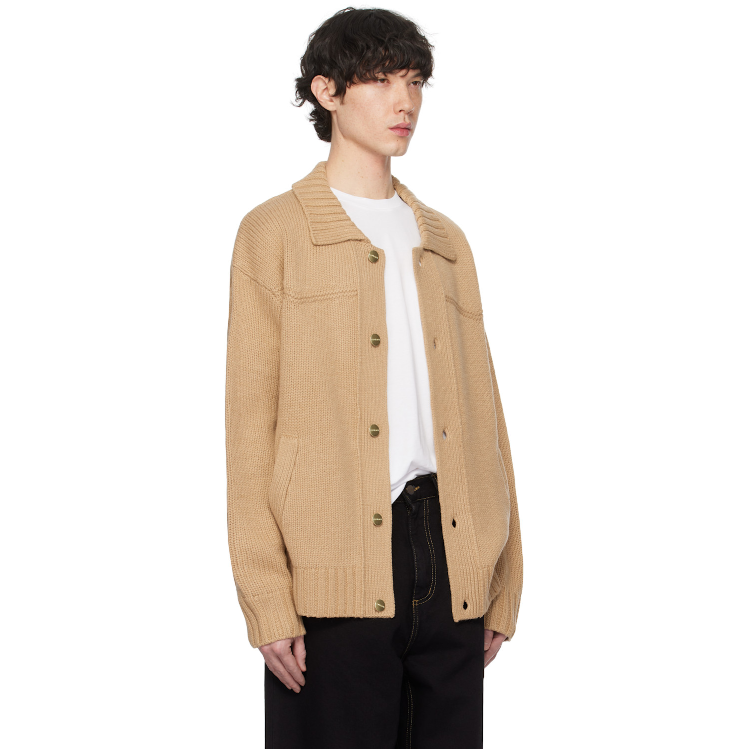  Carhartt Work In Progress Beige Santa Fe Cardigan 