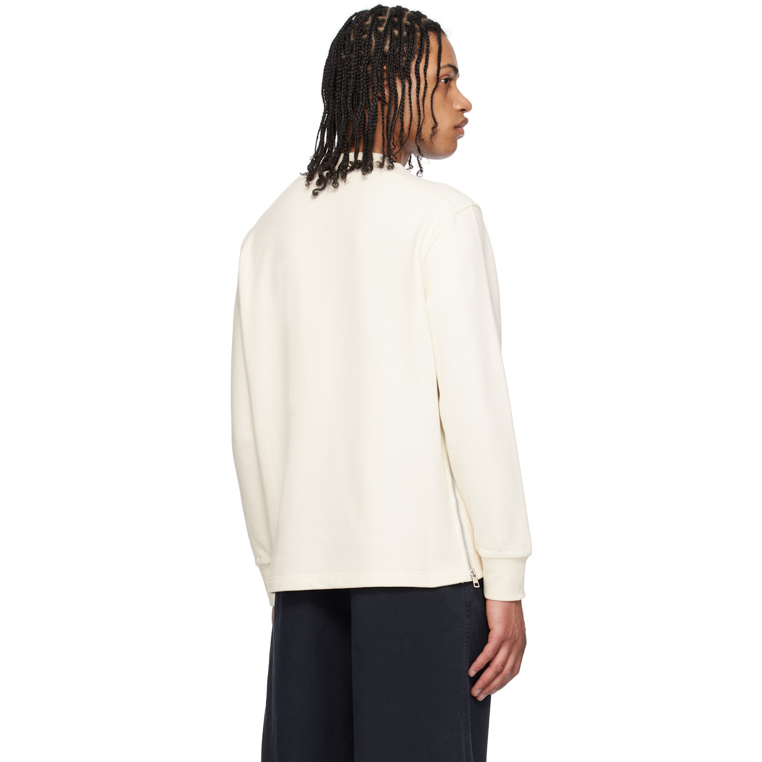  Moncler Off-white Cotton Pocket Sweatshirt 