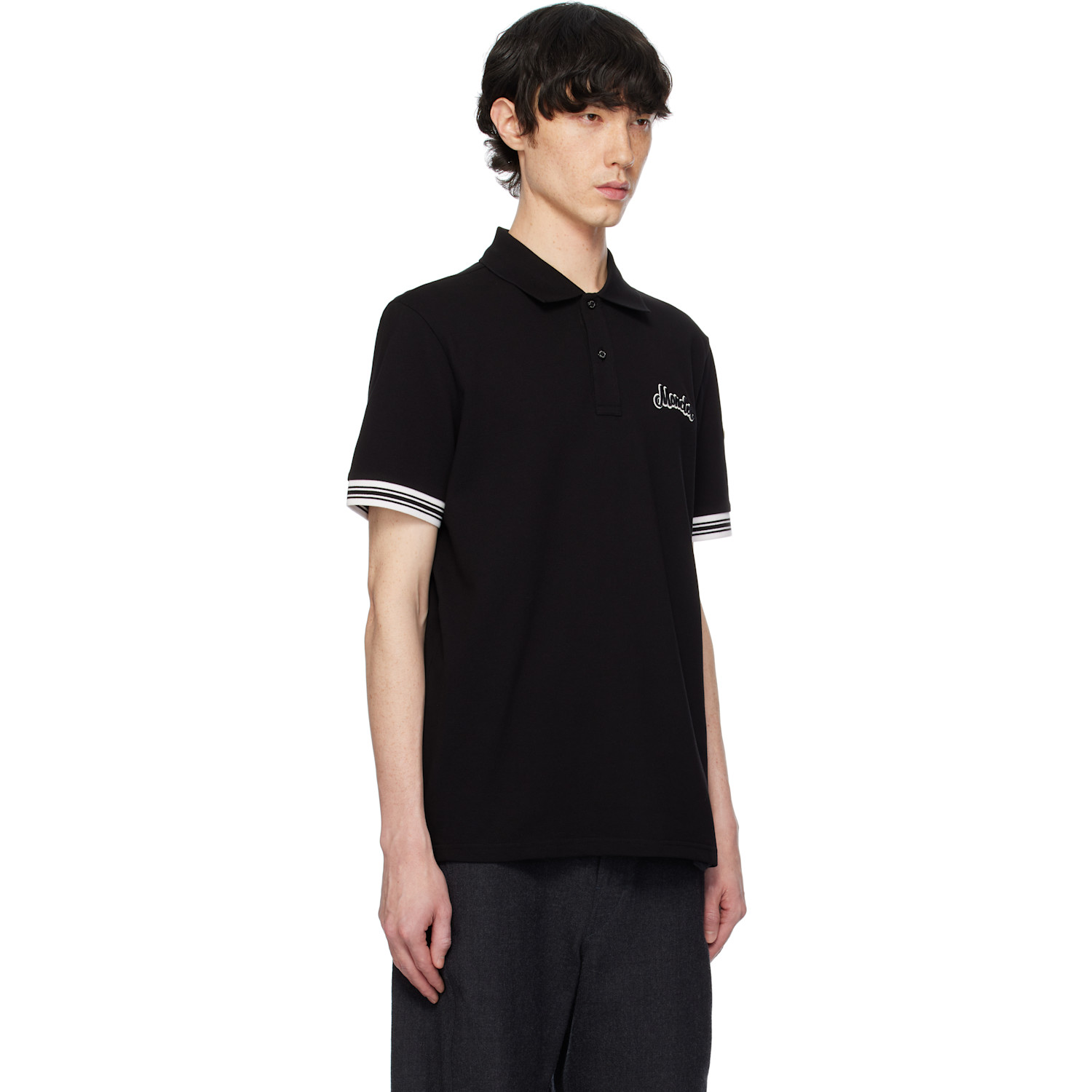  Moncler Black Archivio Ss Polo 