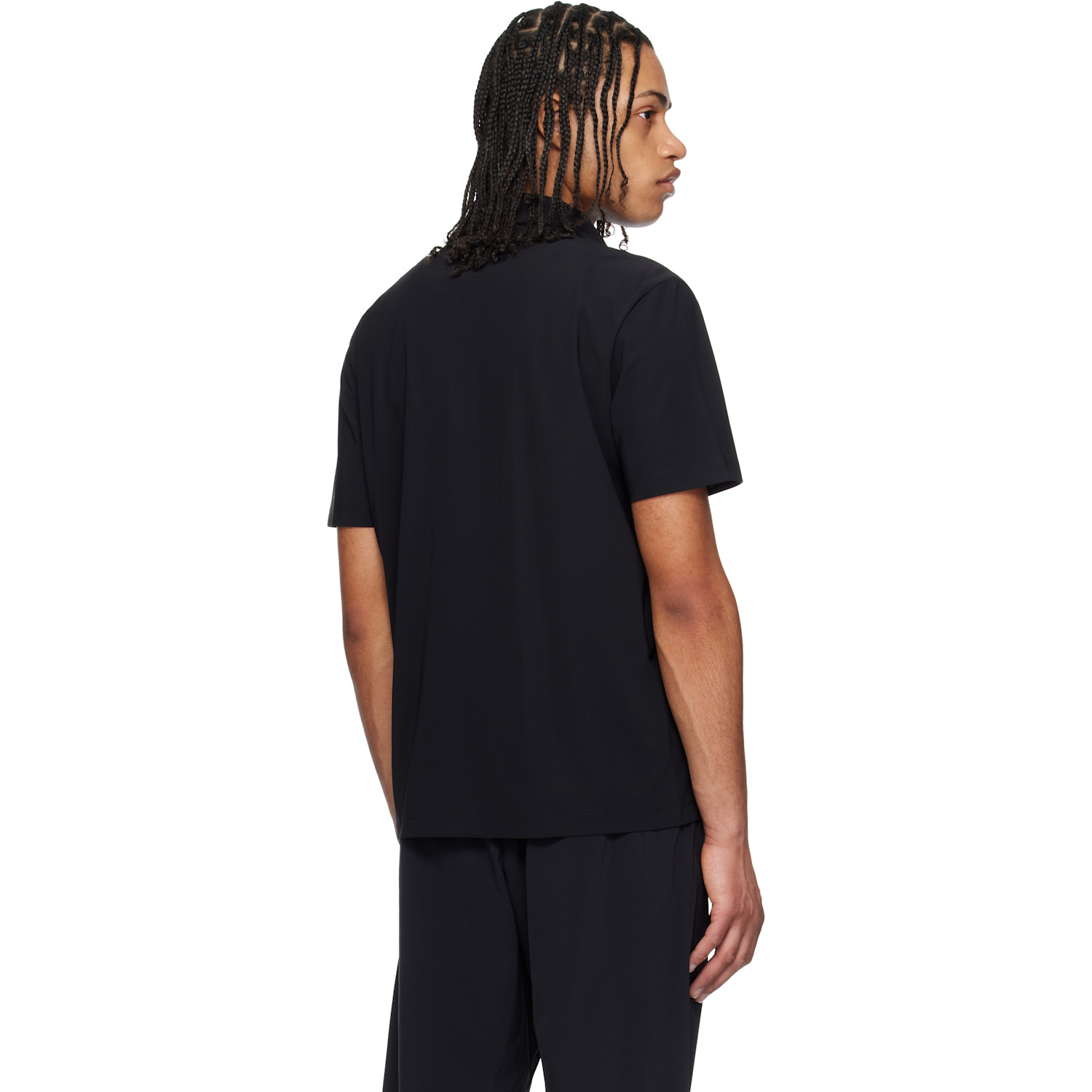 Moncler Black Logo Patch Polo 