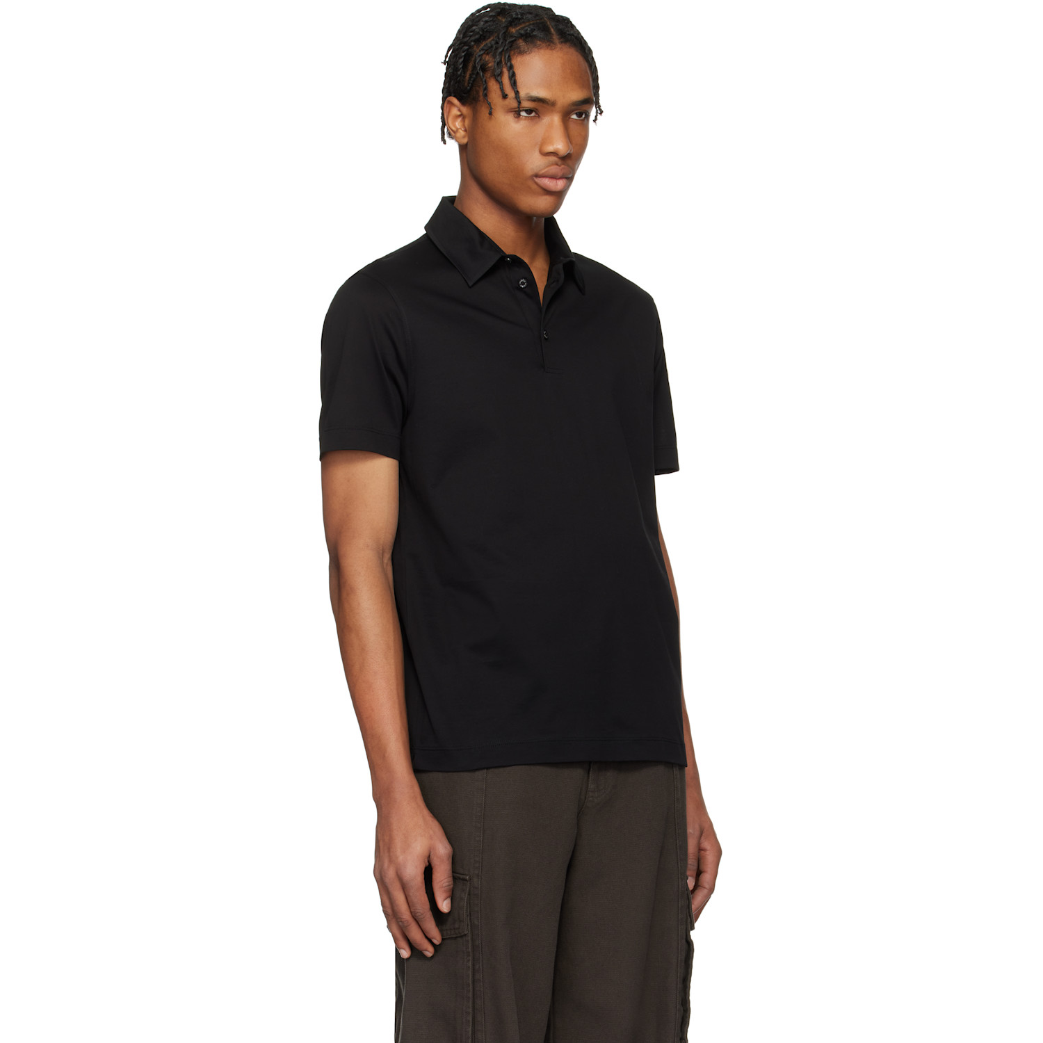  Moncler Black Archivio Ss Polo 