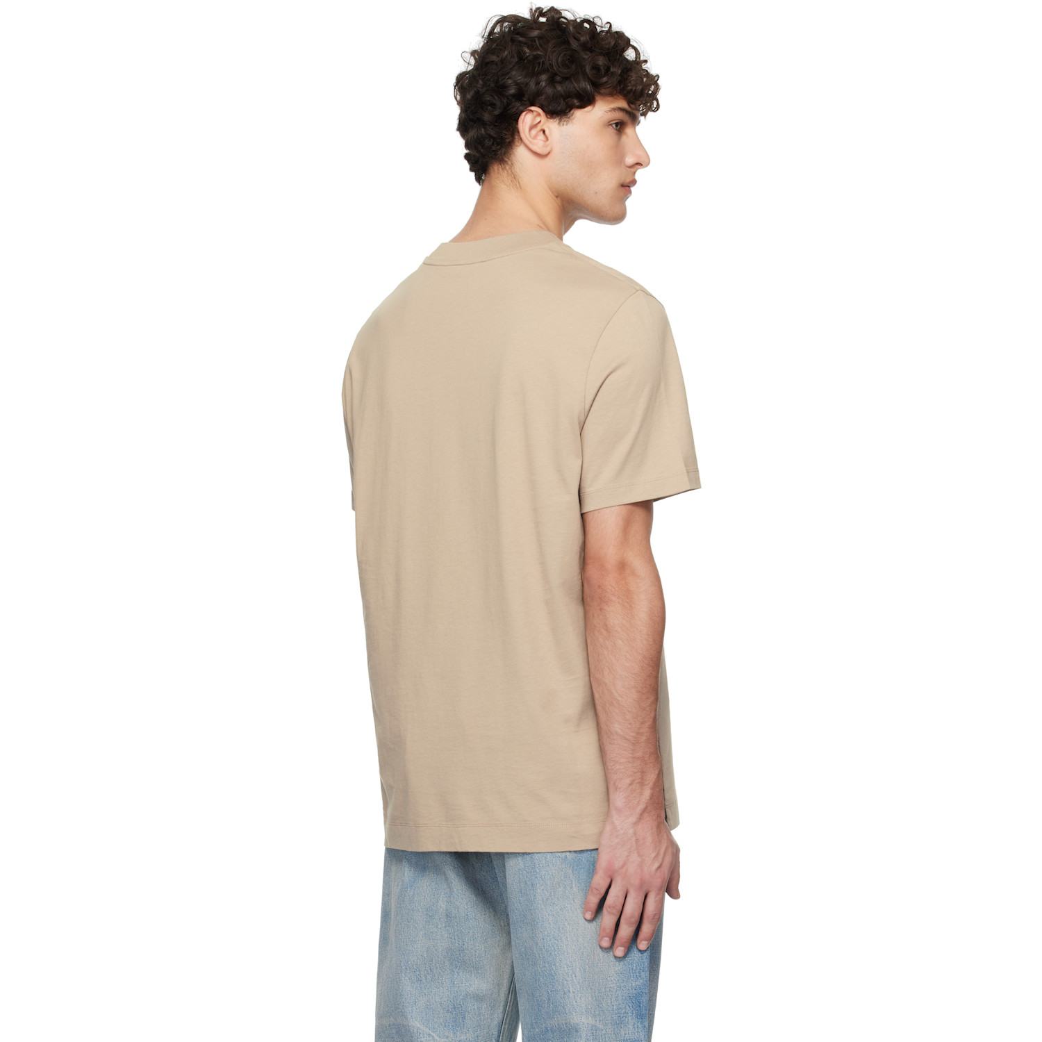  Moncler Beige Logo Cotton T-shirt 