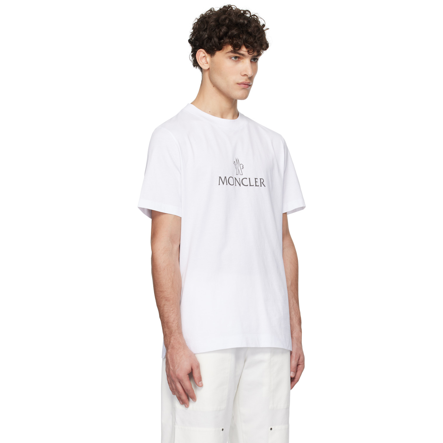  Moncler White Logo Cotton T-shirt 