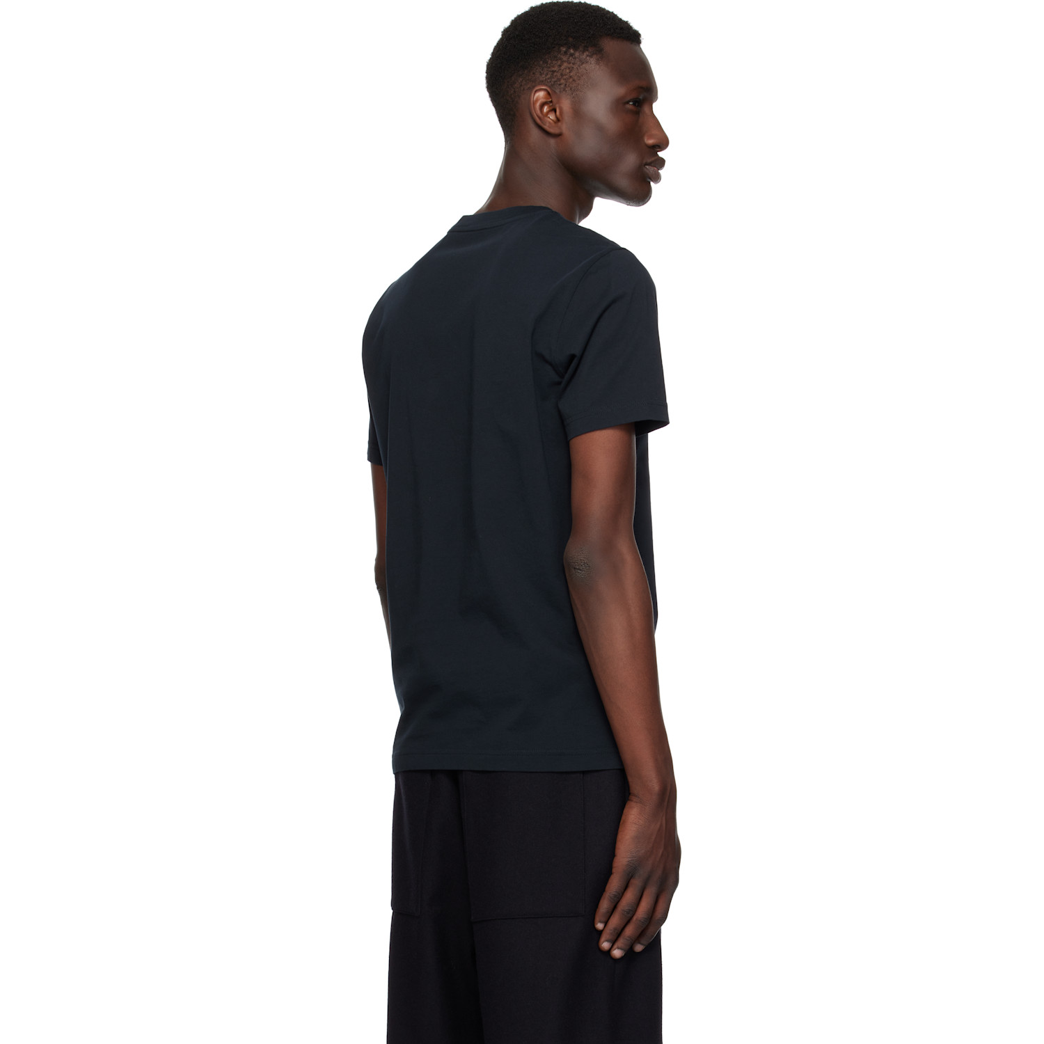  Moncler Navy Faded Logo Cotton T-shirt 