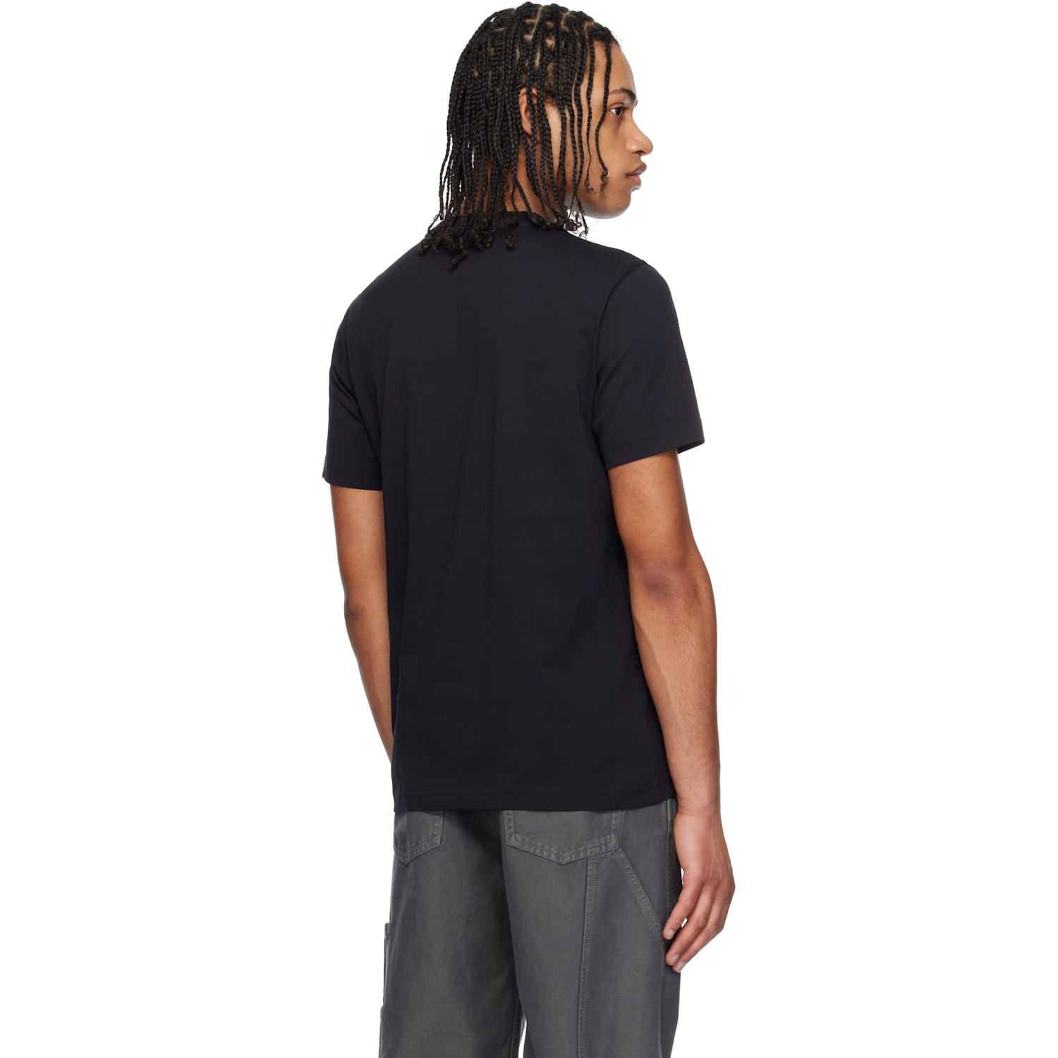  Moncler Navy Cotton & Denim Pocket T-shirt 
