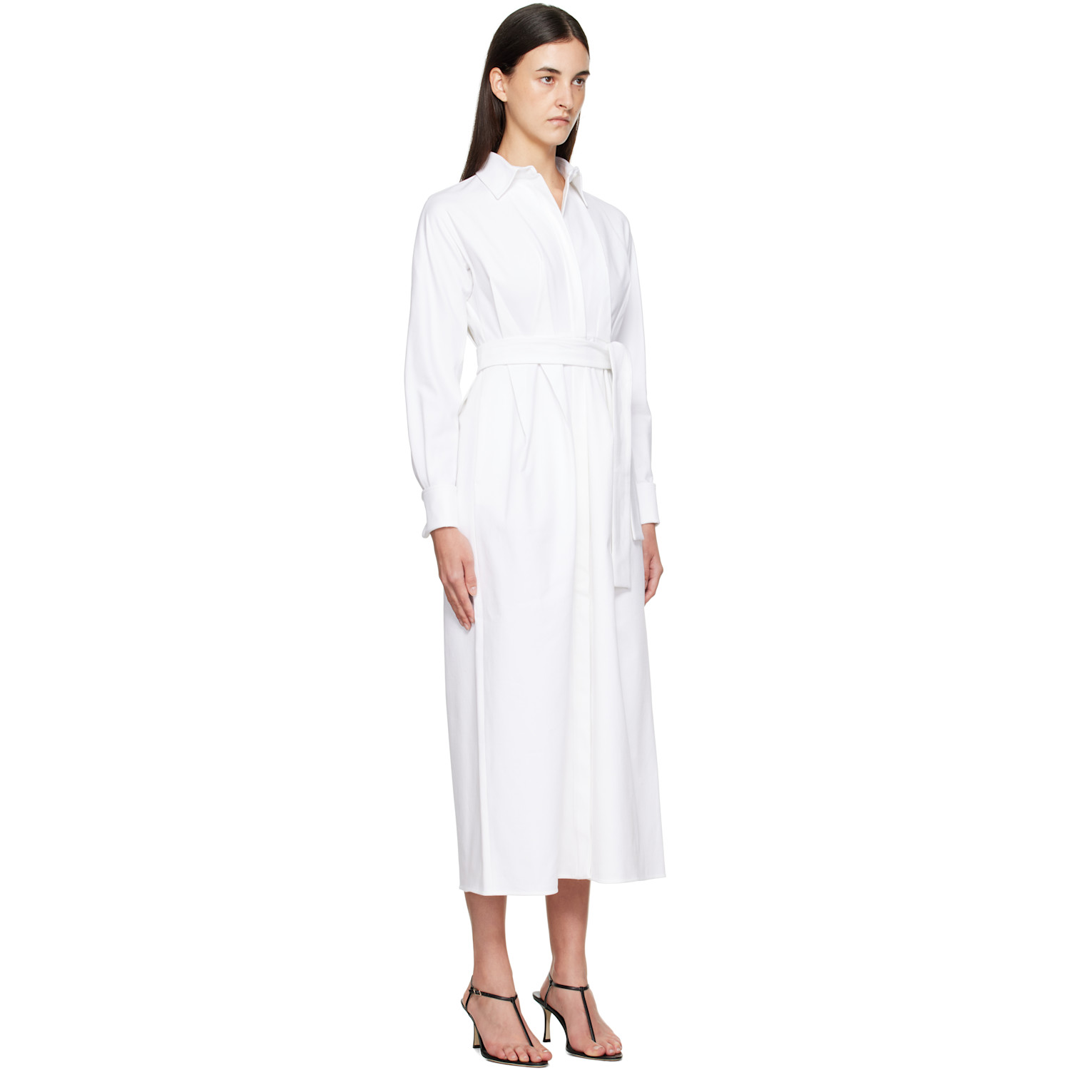  Max Mara White Arrezo Maxi Dress 