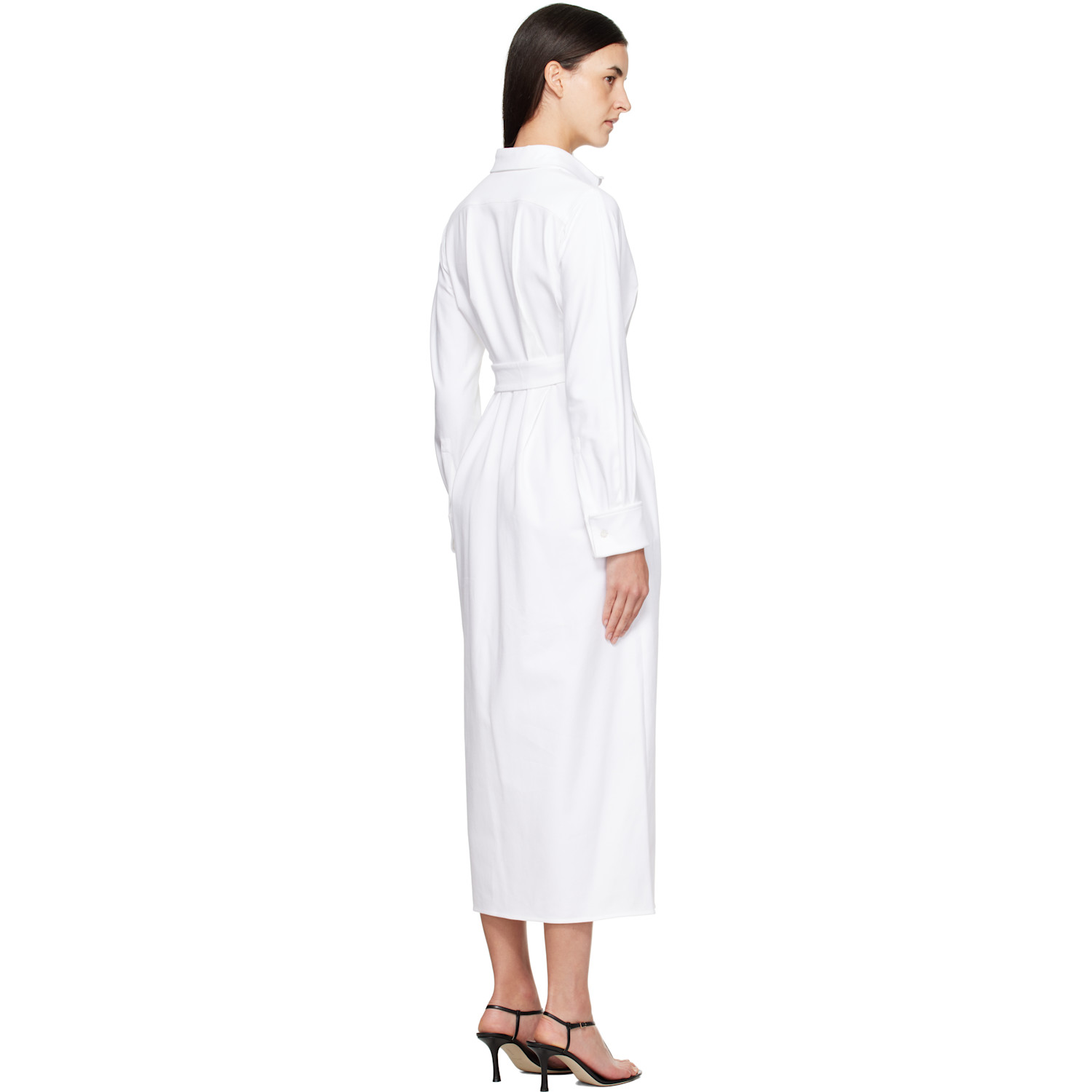  Max Mara White Arrezo Maxi Dress 