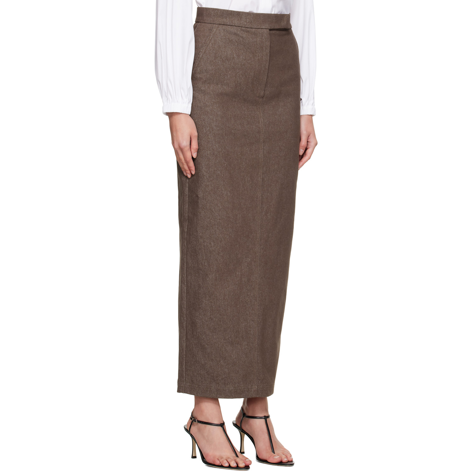  Max Mara Brown Pianosa Maxi Skirt 