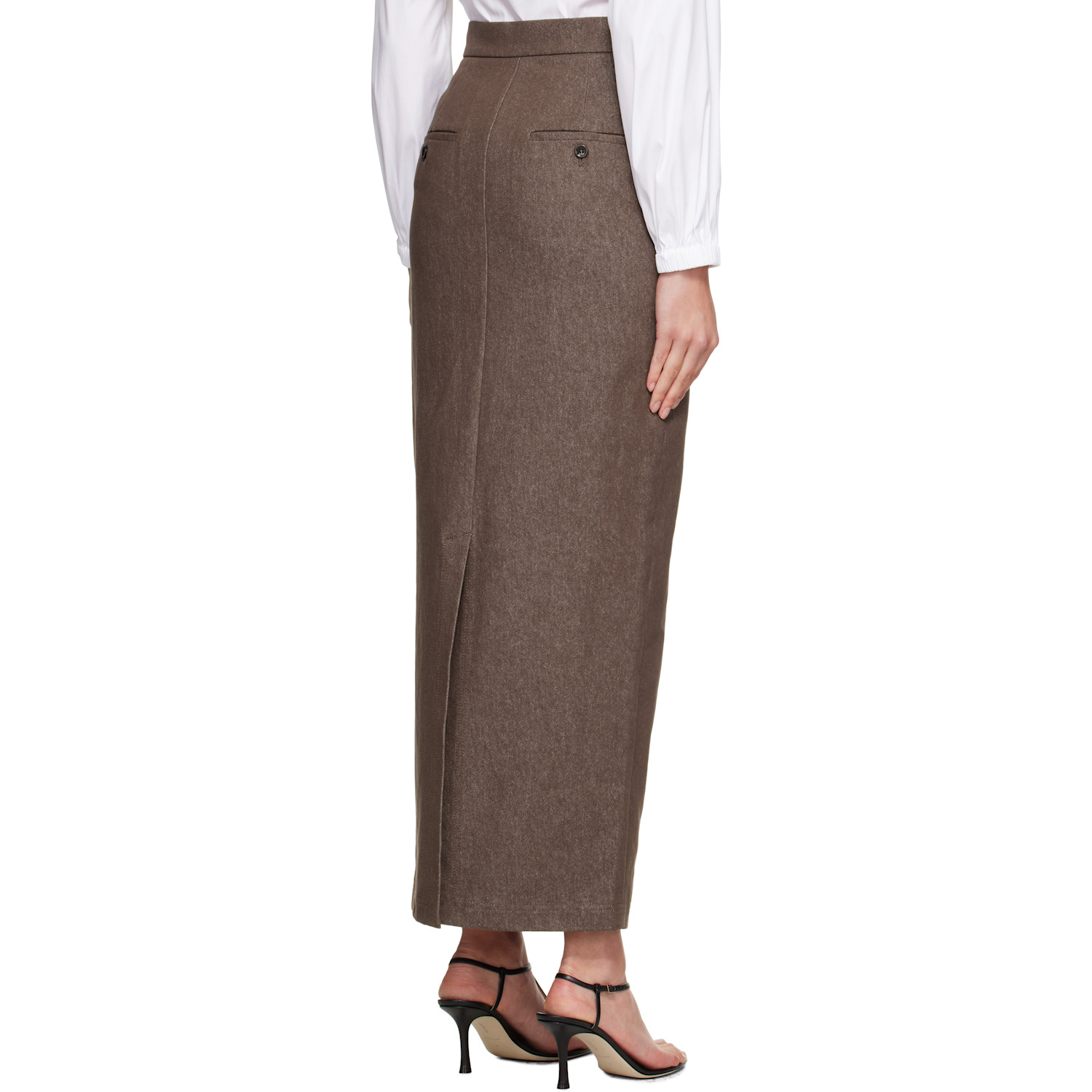  Max Mara Brown Pianosa Maxi Skirt 