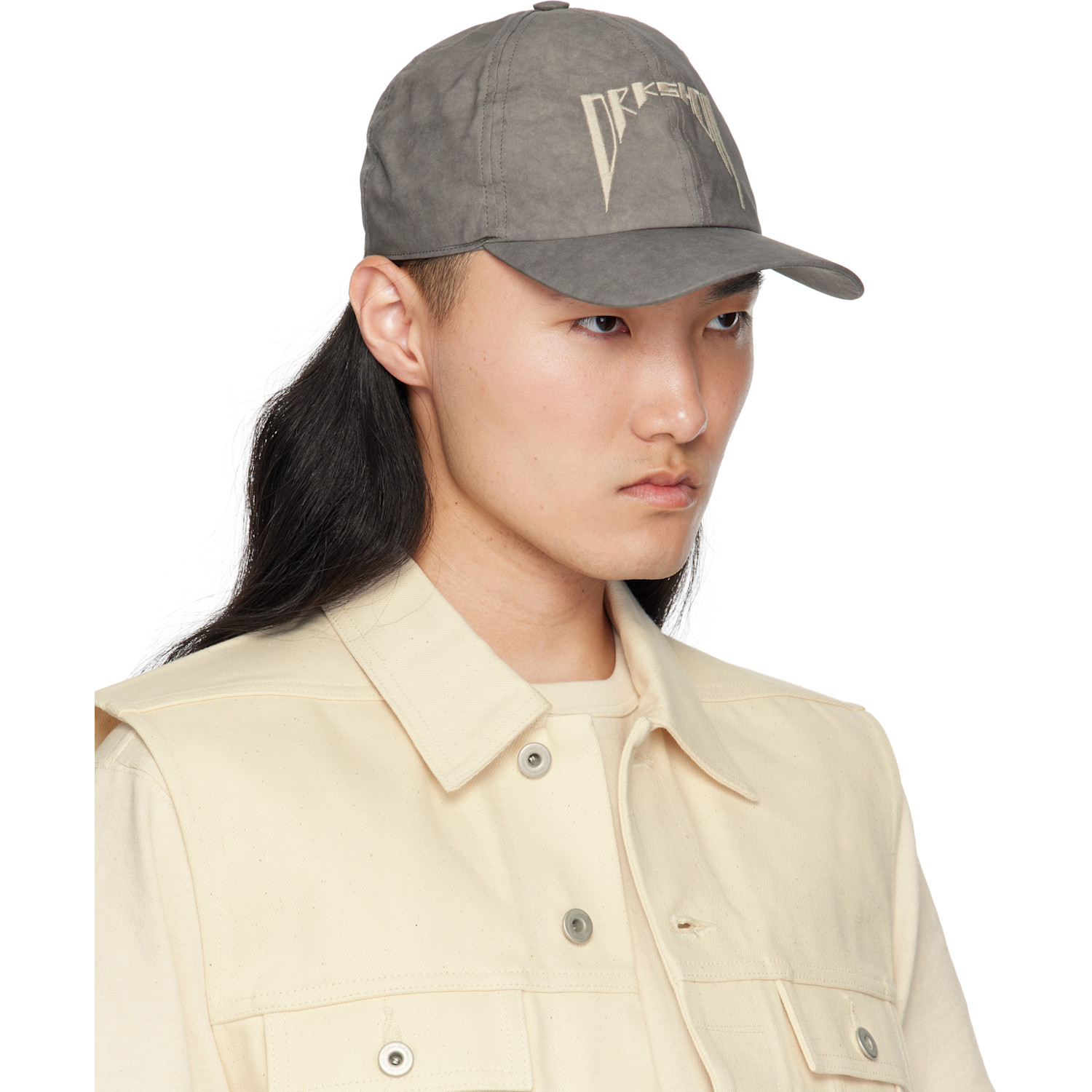  Rick Owens Drkshdw Gray Hollywood Baseball Cap 