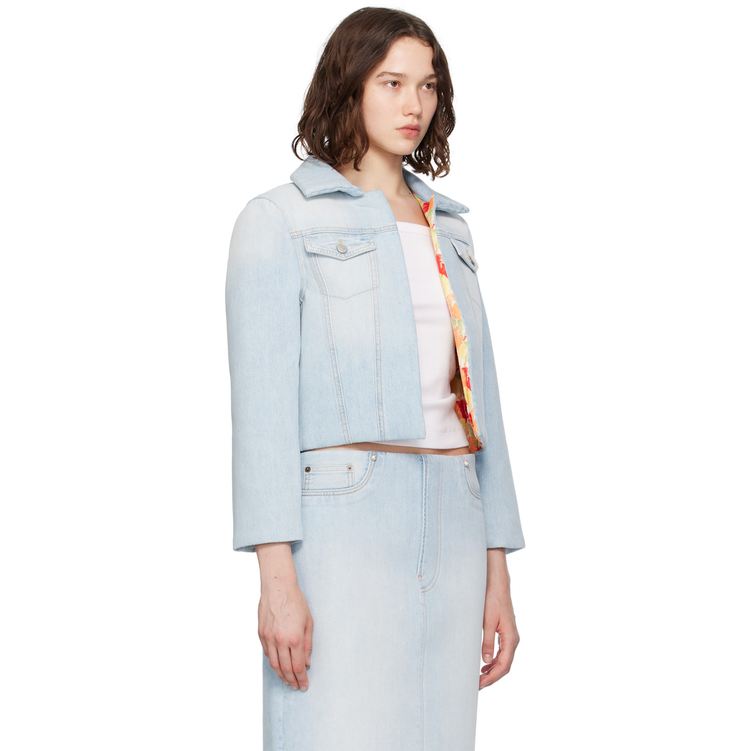  Acne Studios Blue Padded Denim Jacket 