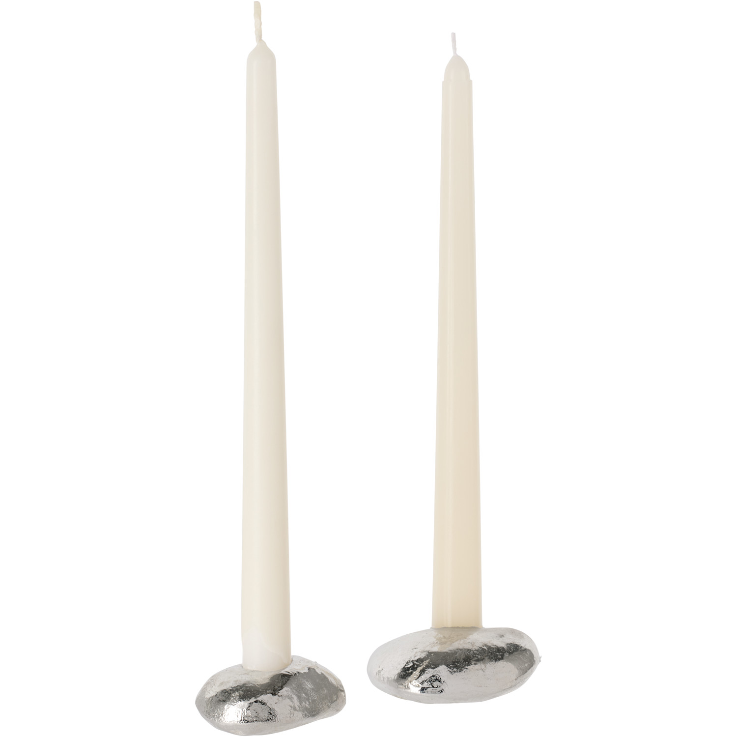  Alighieri Silver 'the Floating Pebble' Candle Holder Set 