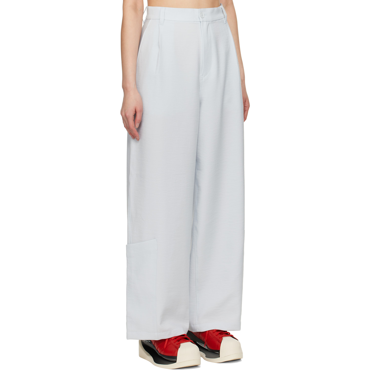  Y-3 Gray Sport Uniform Wide-leg Trousers 
