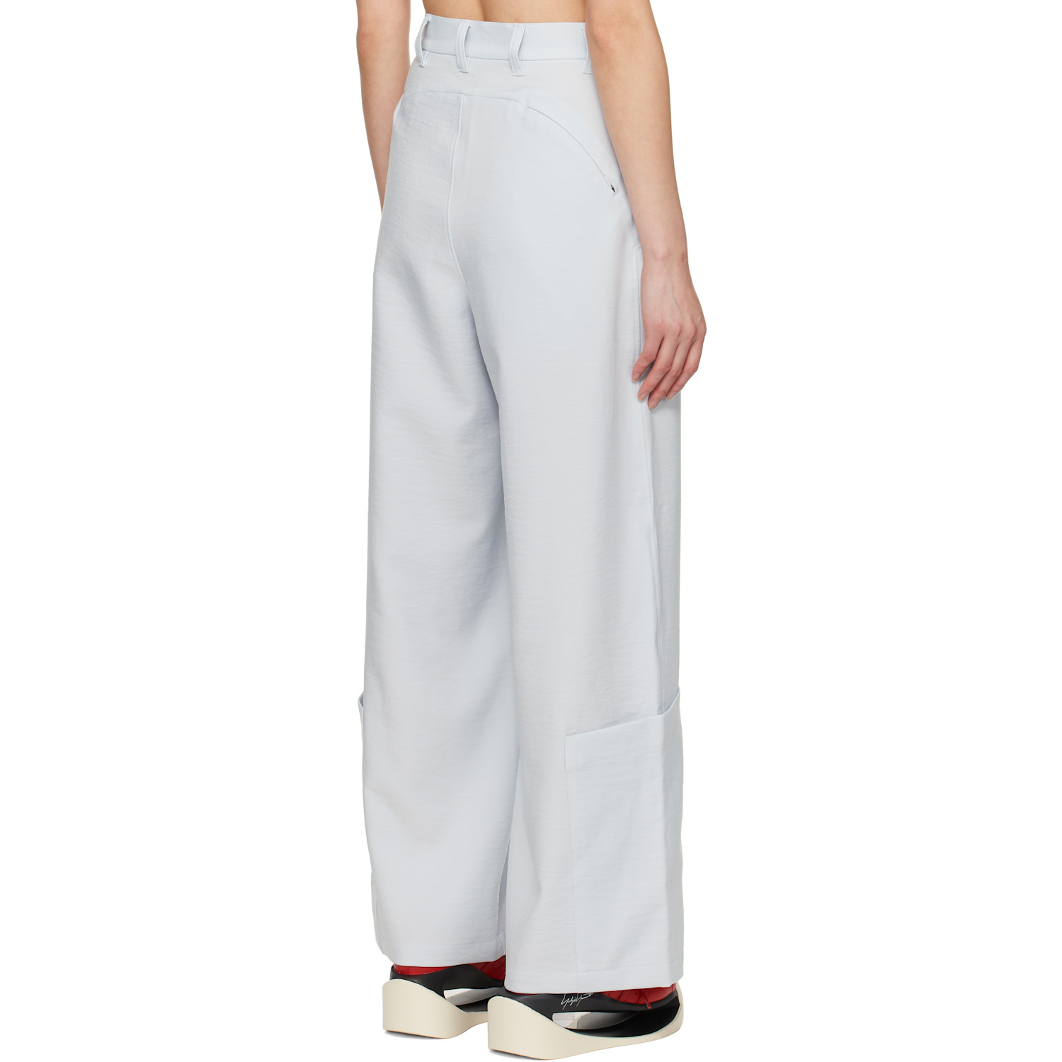  Y-3 Gray Sport Uniform Wide-leg Trousers 