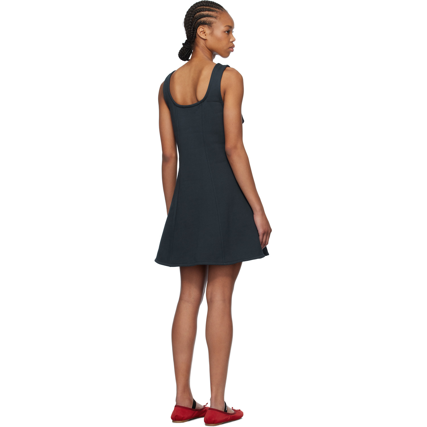  Ganni Navy Heavy Fleece Minidress 
