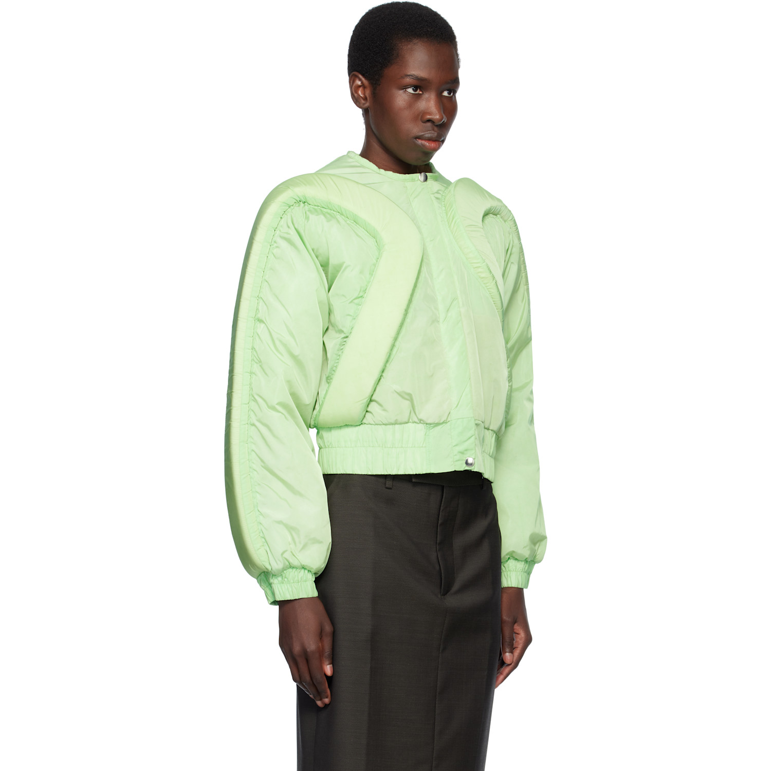  Stanley Raffington Green 3d Parametric Bomber Jacket 
