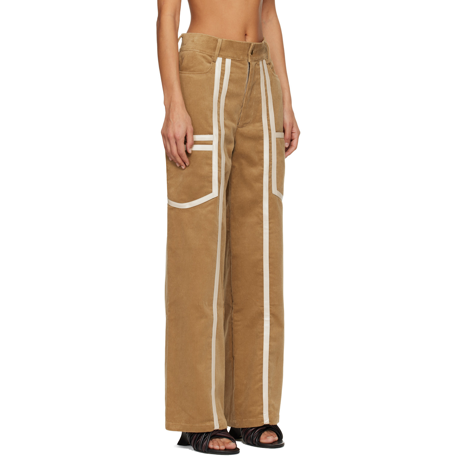  Stanley Raffington Beige Corduroy Trousers 
