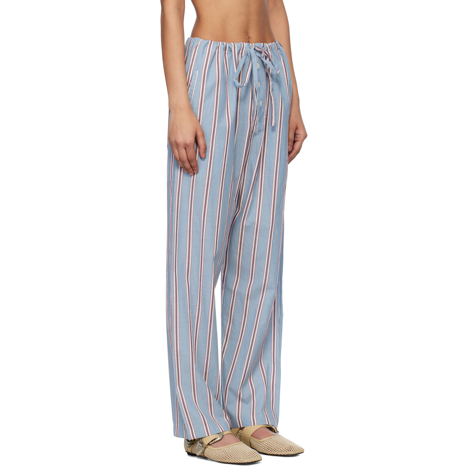  Bode Blue Regatta Stripe Pyjama Pants 