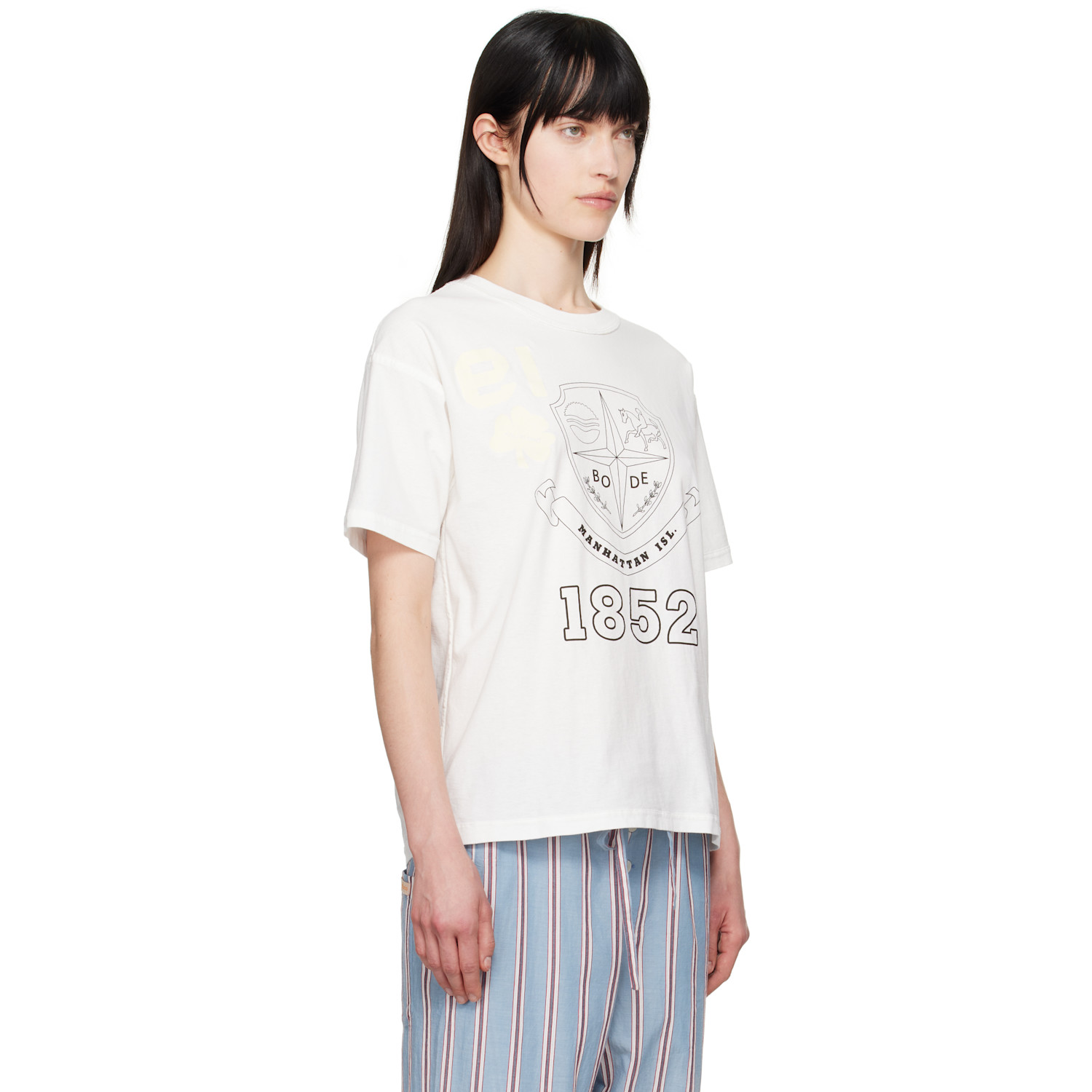  Bode White Crest Reversible T-shirt 