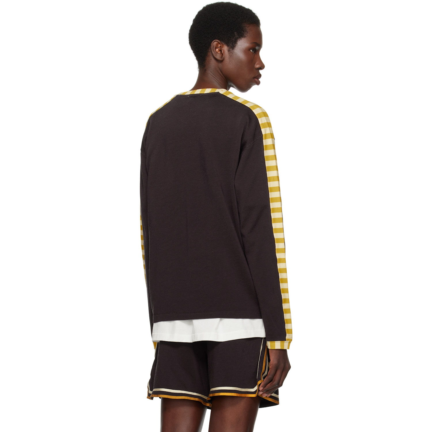  Bode Brown Medalist Appliqué Long Sleeve T-shirt 