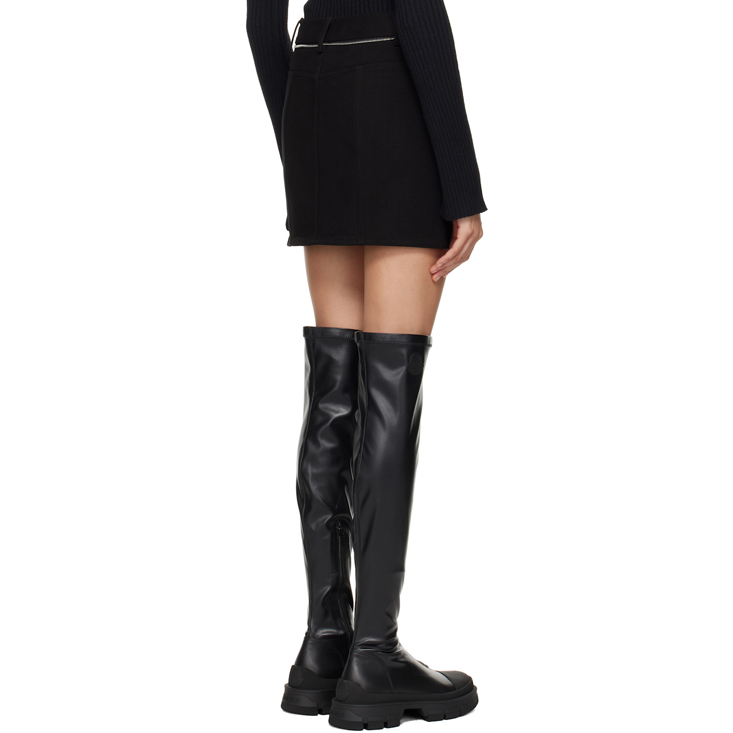  Moncler Genius Moncler X Willow Smith Black Canvas Miniskirt 