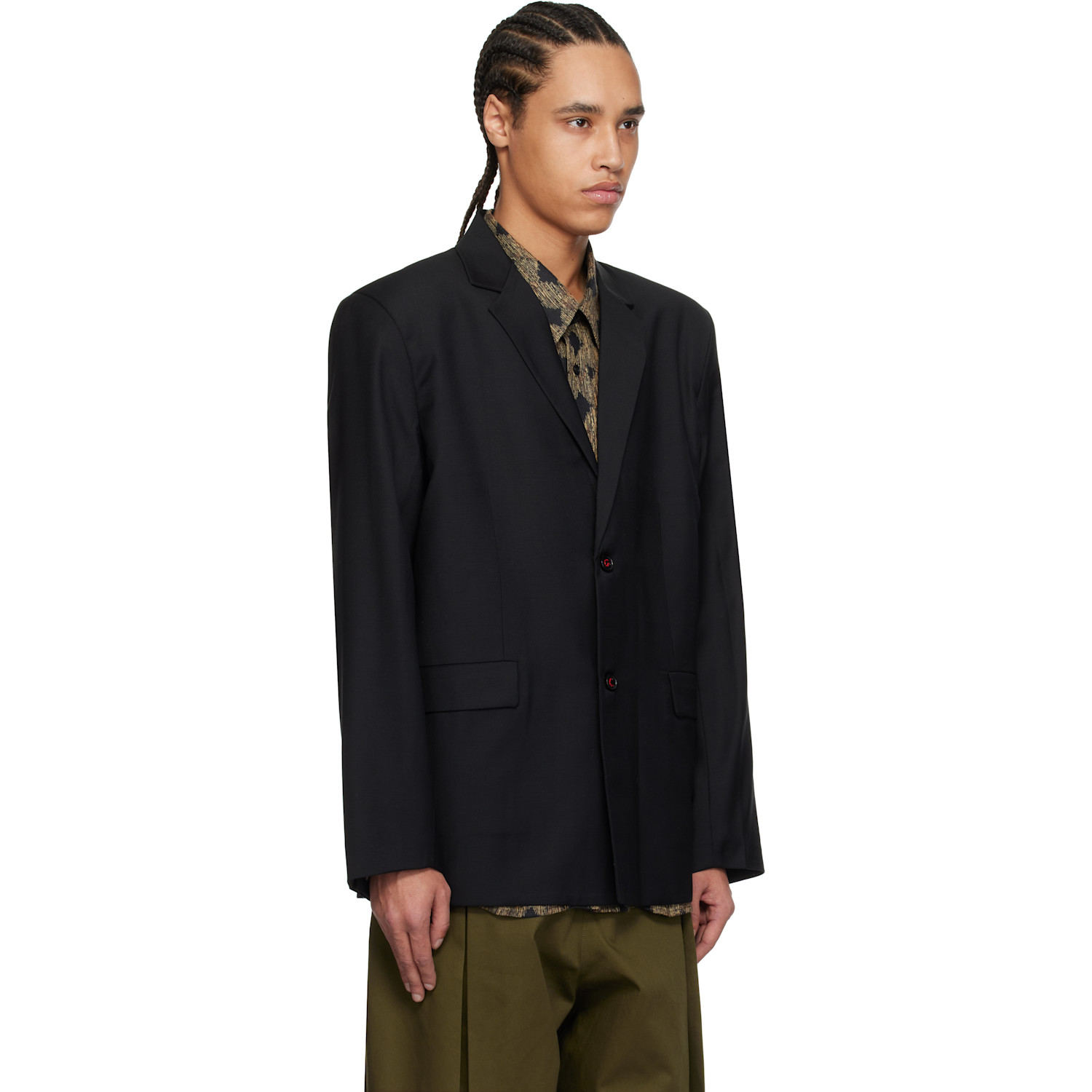  Glass Cypress Black Figure Blazer 