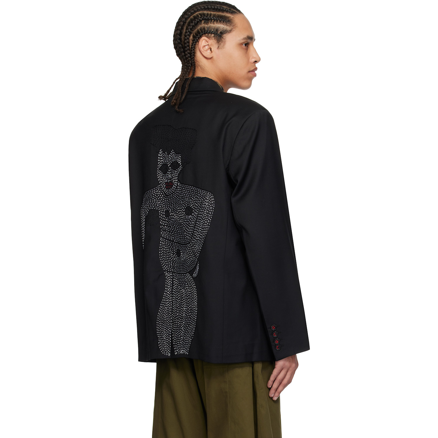  Glass Cypress Black Figure Blazer 