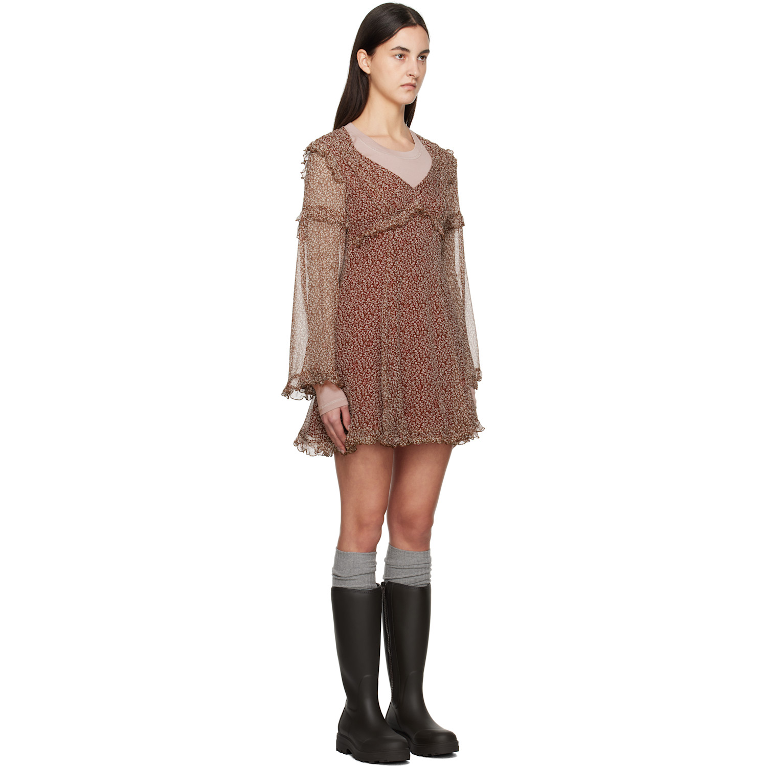  Weekend Max Mara Burgundy Cardato Minidress 