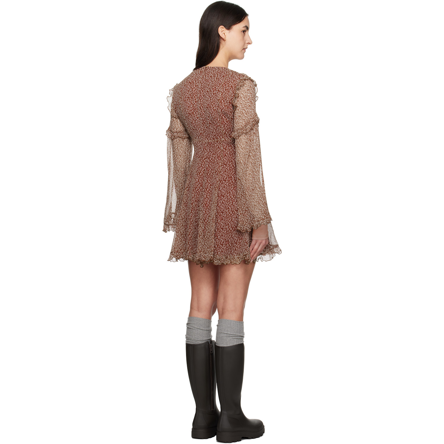  Weekend Max Mara Burgundy Cardato Minidress 